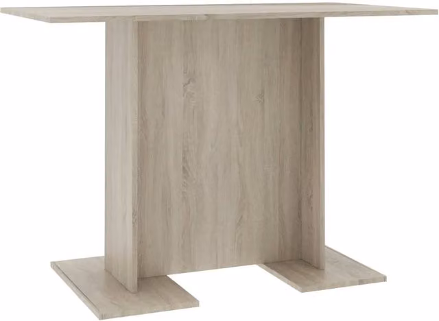 Berkfield Home Sonoma Oak Dining Table in Light Sand, W/D/H: 110 x 60 x 75 cm