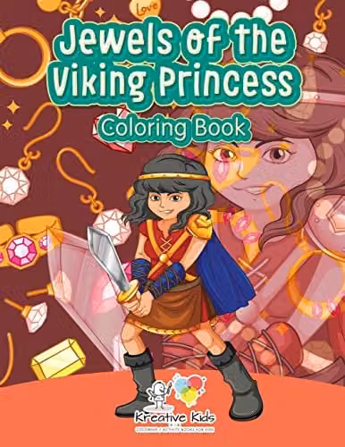Jewels of the Viking Princess Colouring Book by Traudl Whlke, Multicolour