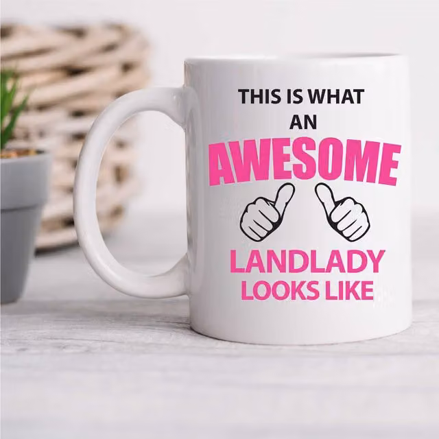 60 Second Makeover Limited This Is What An Awesome Landlady Looks Like Ceramic Mug in White