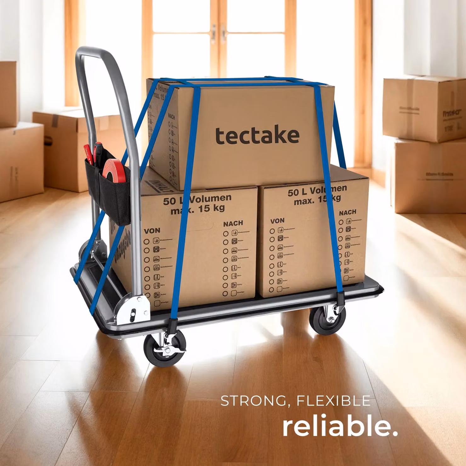 tectake Folding Trolley in Black – 5