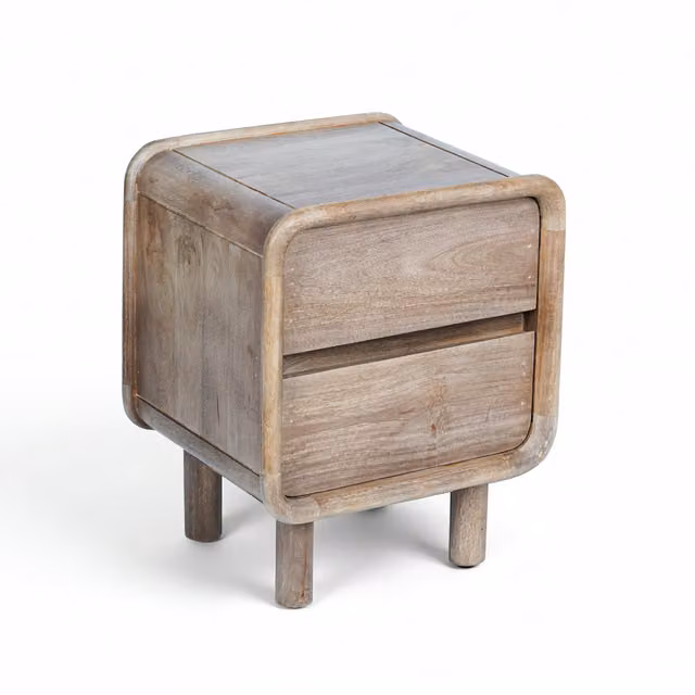 Elm Home And Garden Mayfair Side Table, Brown Mango Wood, W/D/H: 40 x 40 x 55 cm