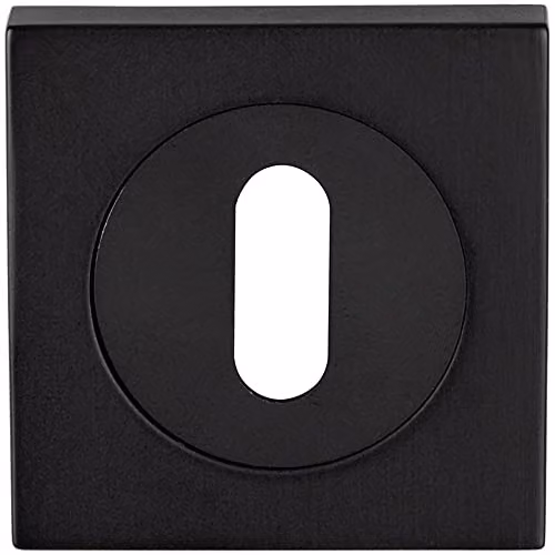 Loops Square Lock Profile Escutcheon, Matt Black, Concealed Fix, 51 x 51 mm – 1