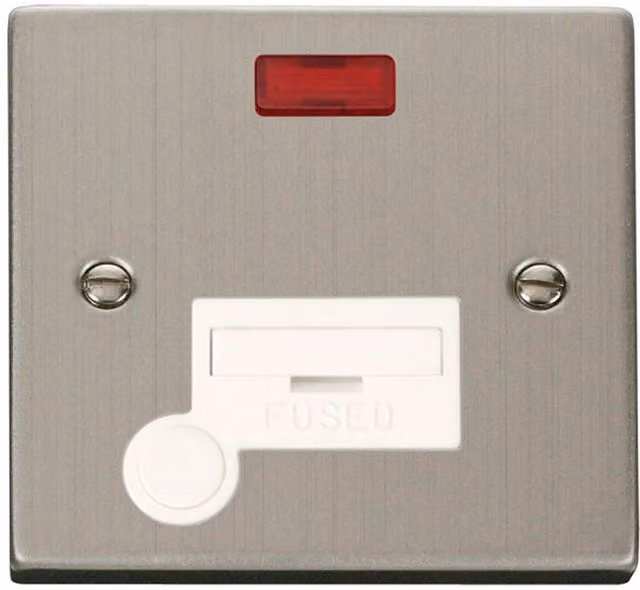 SE HOME Stainless Steel Surface Socket Plate with Flex in White and Silver