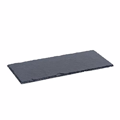 Argon Tableware Rectangle Slate Dinner Plate, Grey, W: 29 cm, D: 12 cm