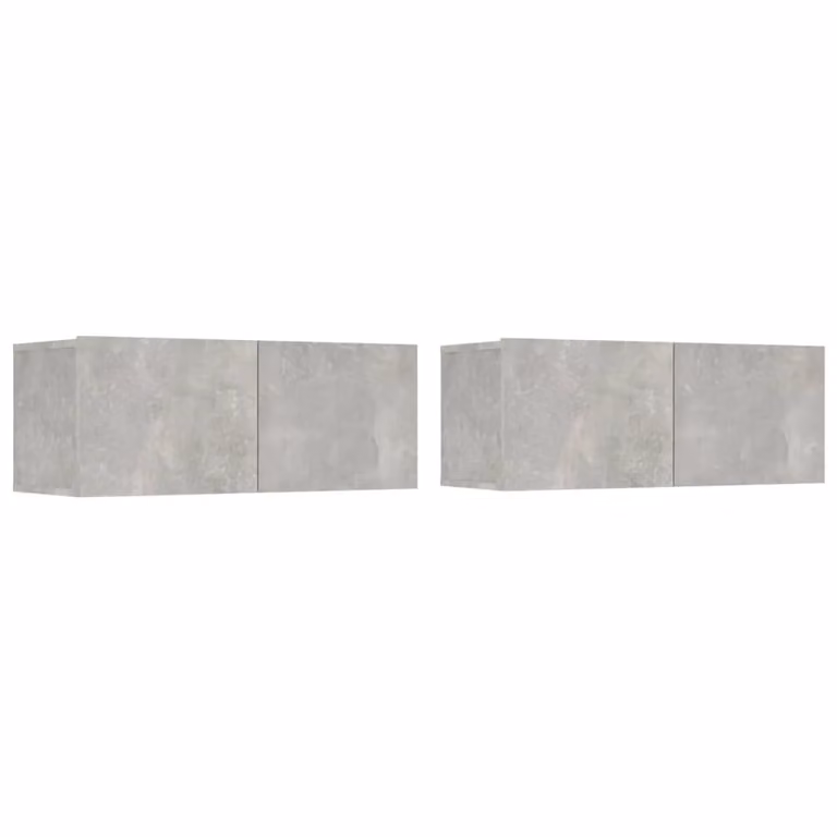 Berkfield Home 4 Piece TV Cabinet Set in Concrete Grey Engineered Wood