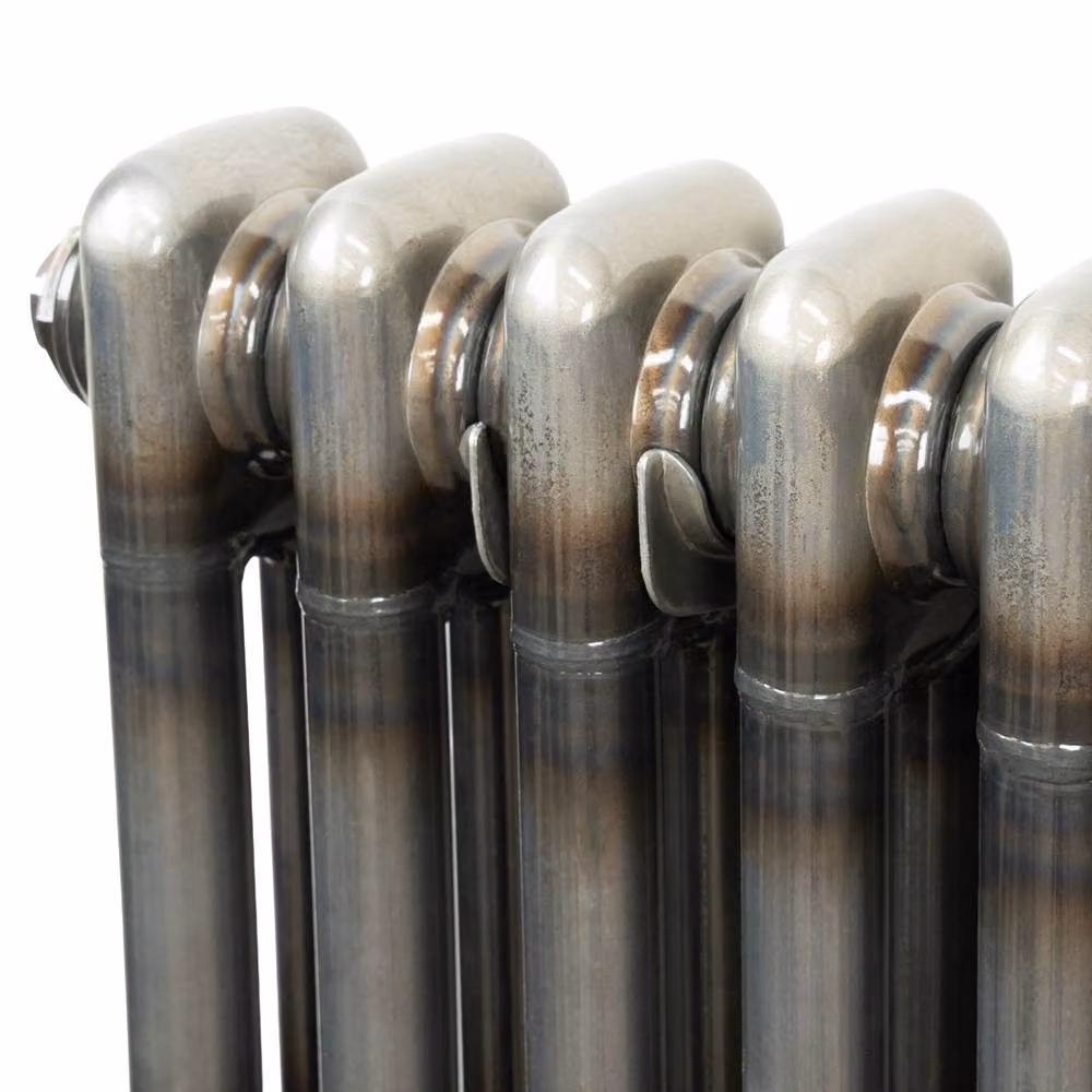 Monstershop Traditional 3 Column Radiator and Valves in Silver, H 180 cm x W 38 cm – 8