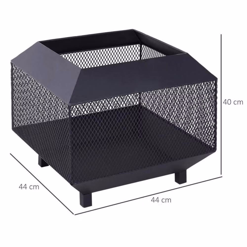 EONLION Black Steel Garden Fire Bowl Firepit Heater Stove, Diameter: 100 cm – 2