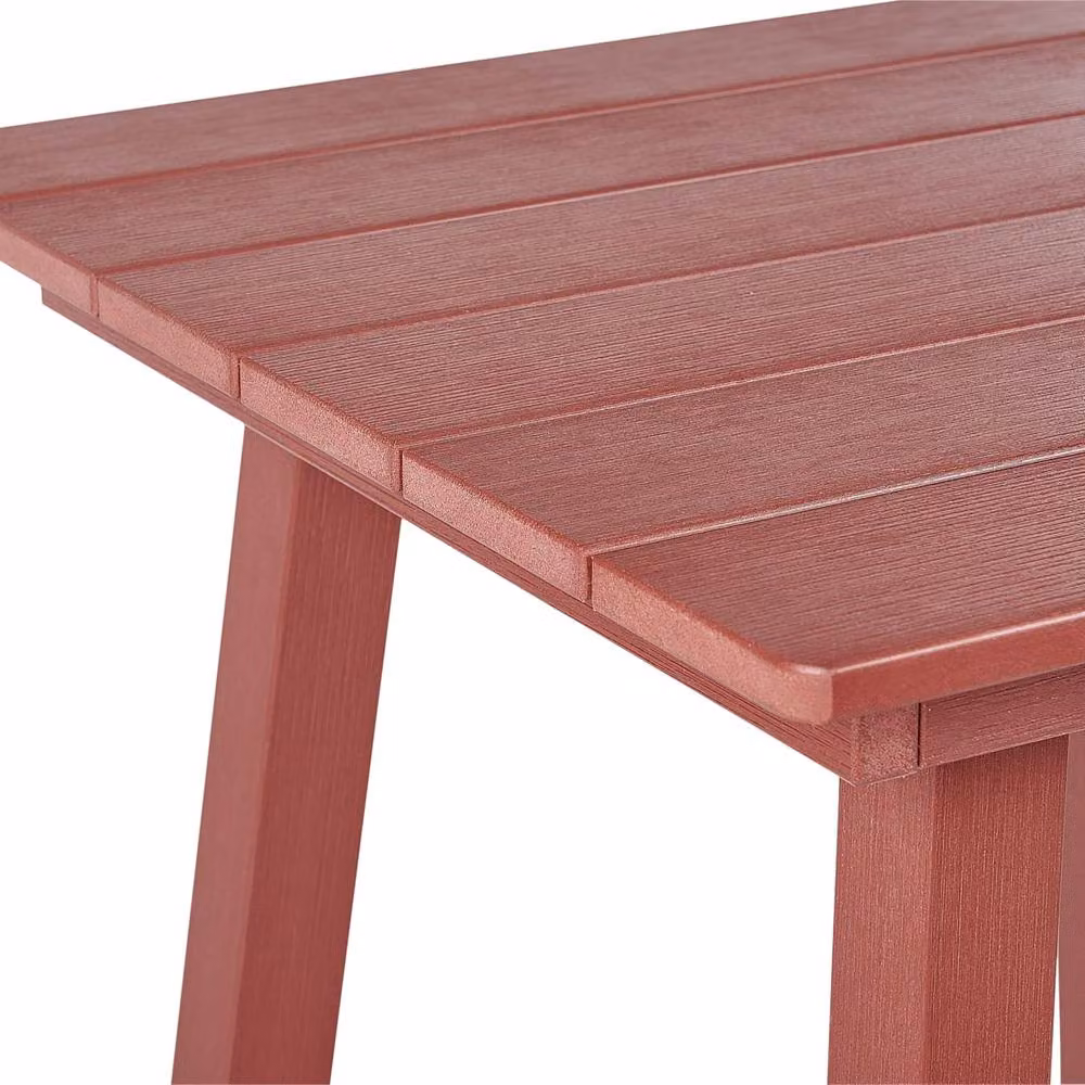 Wyld and Coco Evergreen Garden Bar Table in Red, W/D/H: 59 x 59 x 103 cm – 3