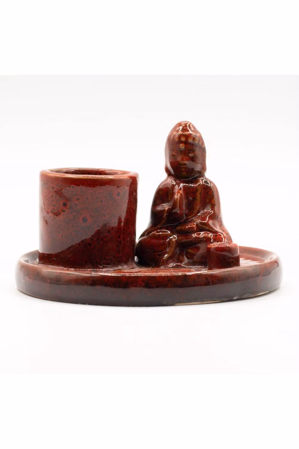 KDMD Red Ceramic Buddha Incense Plate – 2
