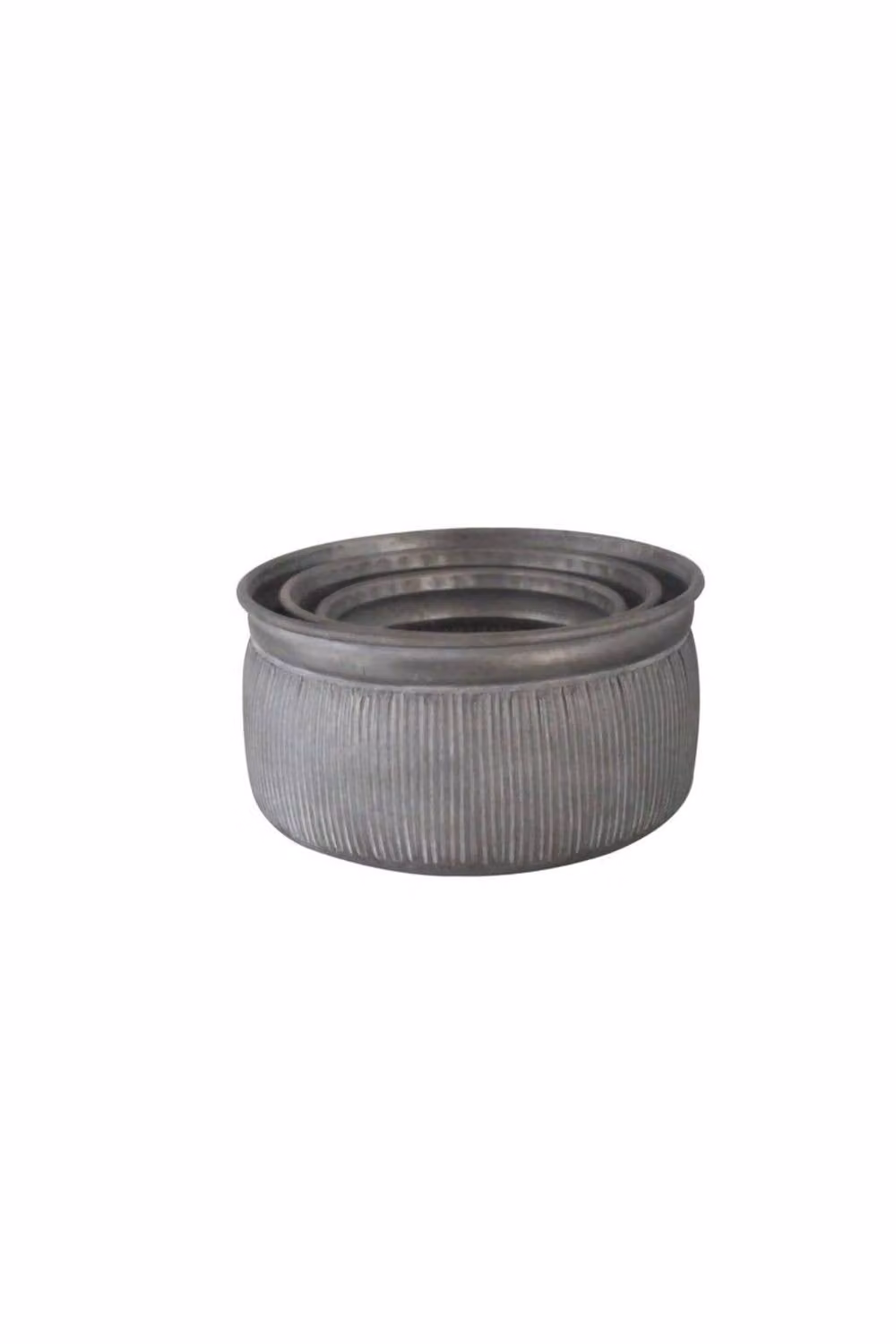KDMD Creation Legacy Lipped Metal Planter Set of 3 in Grey – 2