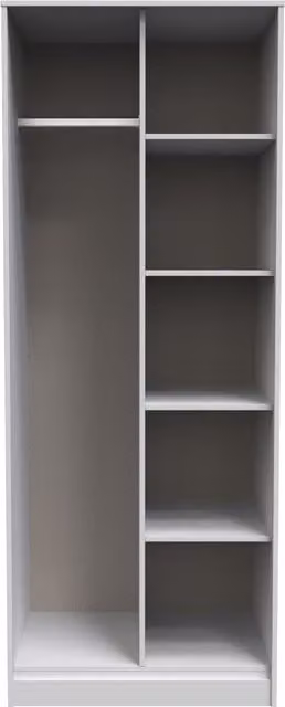 Ready Assembled 2 U Dallas Open Wardrobe in Dark Grey – 1