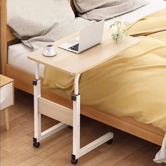 KORVIXA A Style C Shaped Sofa Side Table in Beige – 1