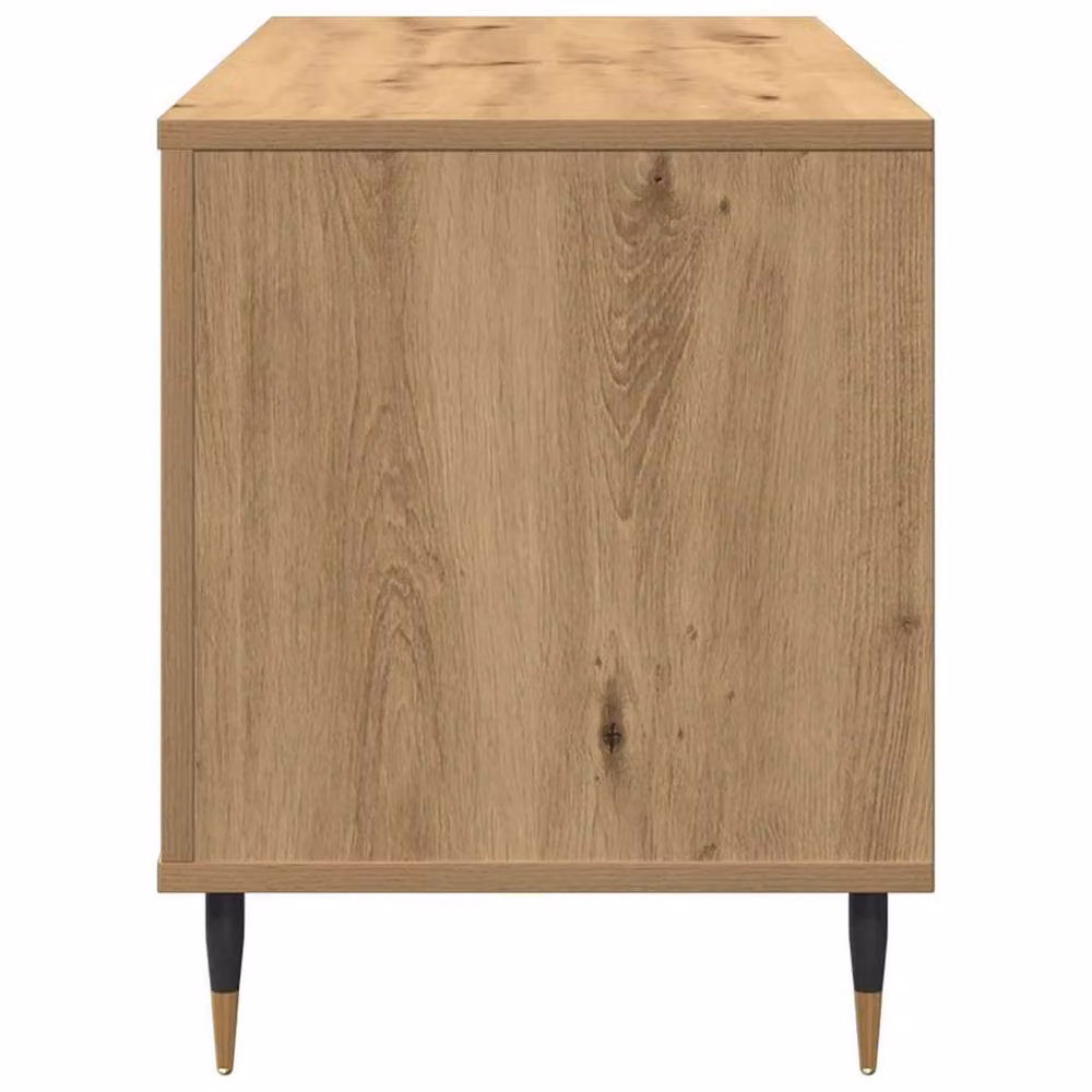 Berkfield Home Artisan Oak Record Cabinet in Brown, W/D/H: 100 x 38 x 48 cm – 4
