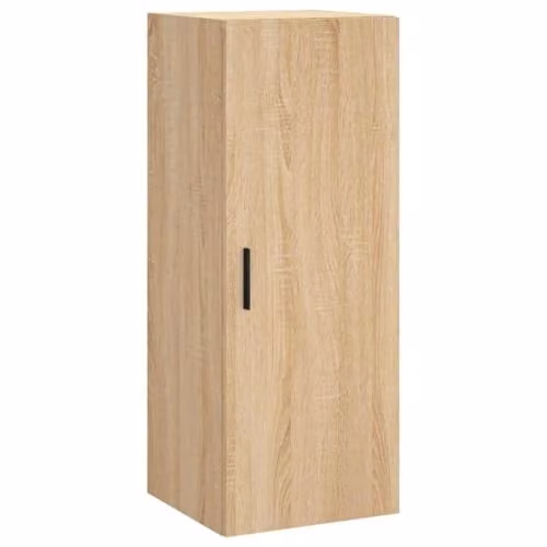 vidaXL Wall Mounted Cabinet in Brown, W/D/H: 34.5 x 34.5 x 90 cm