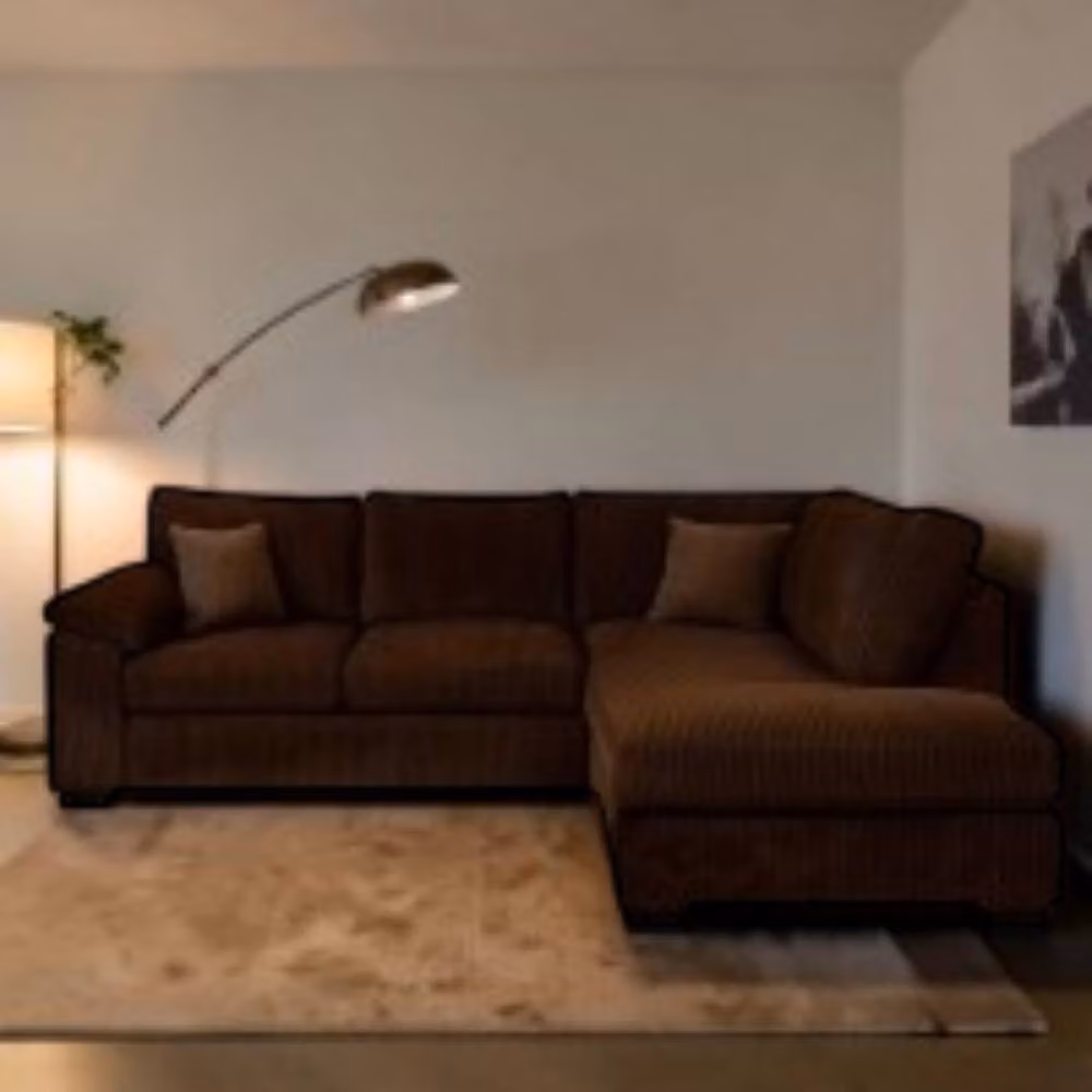 Snug Furniture Birmingham Ltd Monroe Amalfi Jumbo Cord Right Hand Corner Sofa in Chocolate Brown – 2