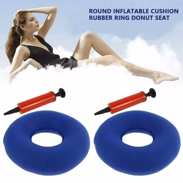 SPETLEK Blue Coccyx Seat Cushion Pain Relief Bolster, 2 Pack, W: 100 cm x D: 190 cm – 1