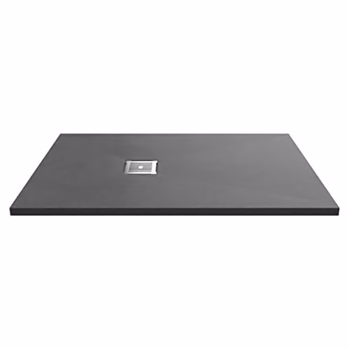nuie NLT71023 Modern Slimline Rectangular Shower Tray, Slate Grey, W: 120 cm, D: 80 cm – 1