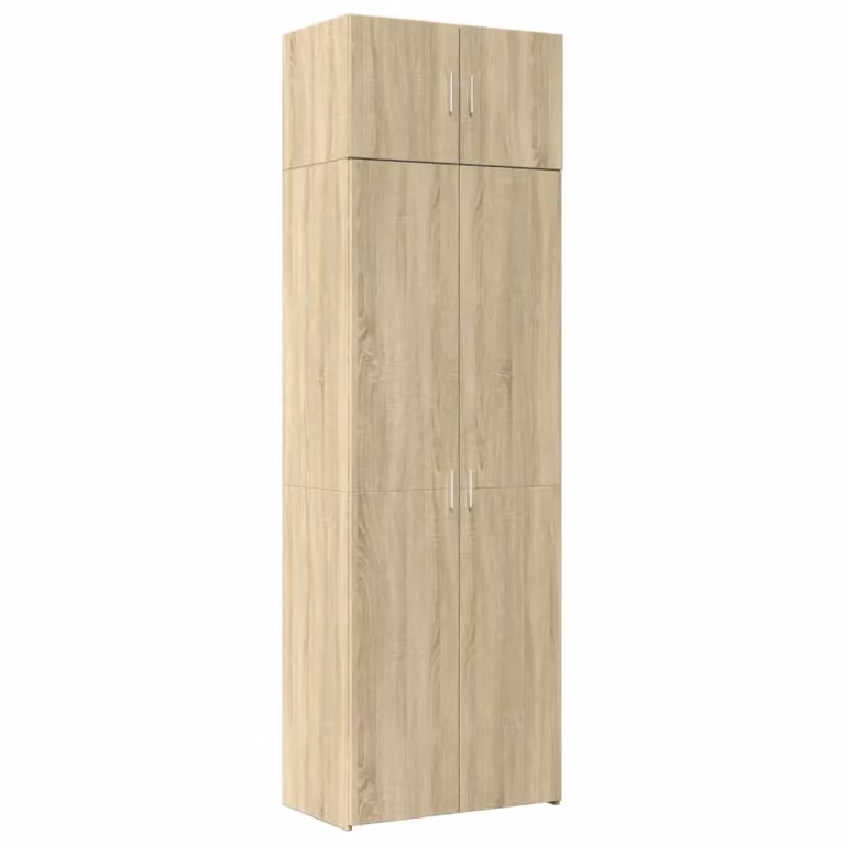 Berkfield Home Freestanding Storage Cabinet in Sonoma Oak Brown, W/D/H: 70 x 42.5 x 225 cm