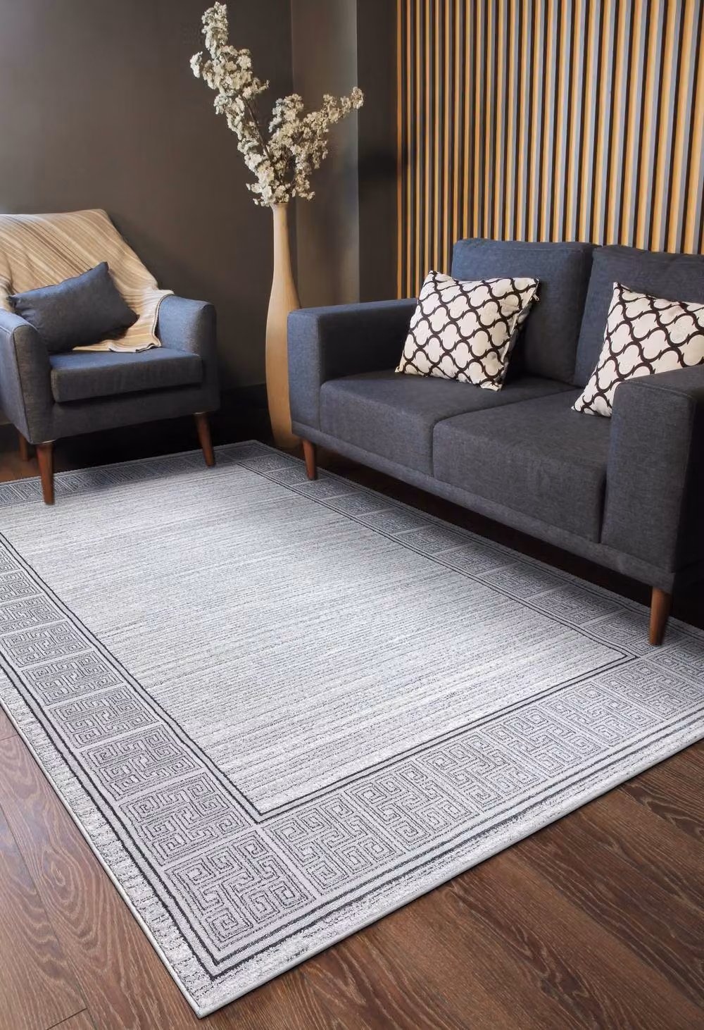 RugsX Allure Geometric Modern Grey Rectangular Rug W: 120 cm, L: 170 cm – 2