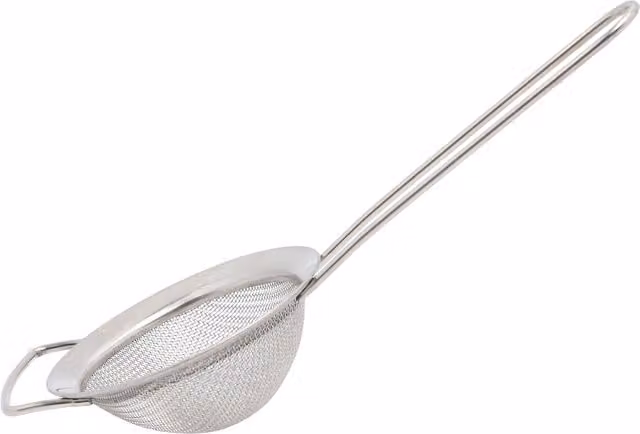 Buckingham Fine Mesh Stainless Steel Sieve with Handles, Silver, Diameter: 8 cm