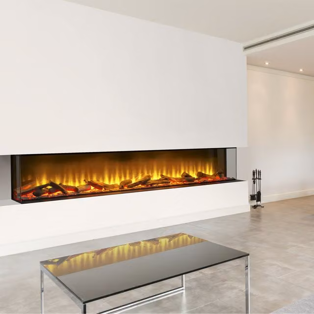 Acantha Aspire 200 Panoramic Media Wall Electric Fire - Black