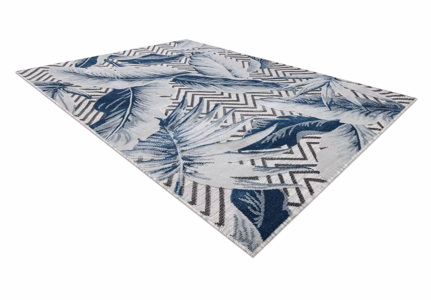 RugsX Botanic Floral Rug in Grey and Blue, W/D/H: 117 x 170 cm – 2
