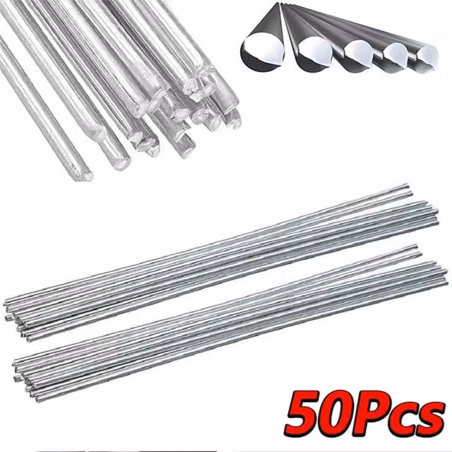 SPETLEK 50 Pieces Silver Aluminium Welding Rods Wire