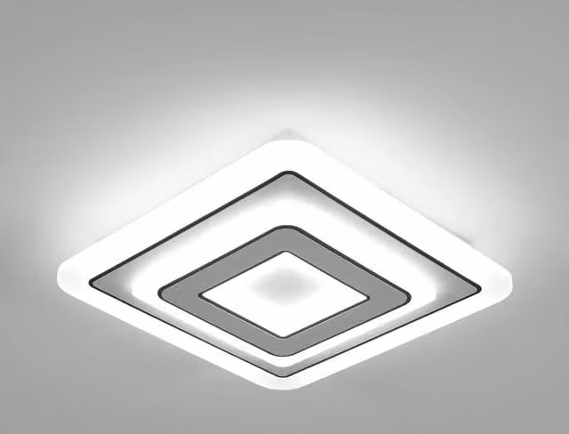 Goeco Square LED Ceiling Light in White, 32W, Cool White