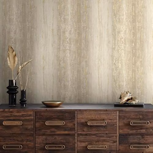 Holden Decor Beige Distressed Concrete and Stone Stripe Industrial Style Wallpaper – 2