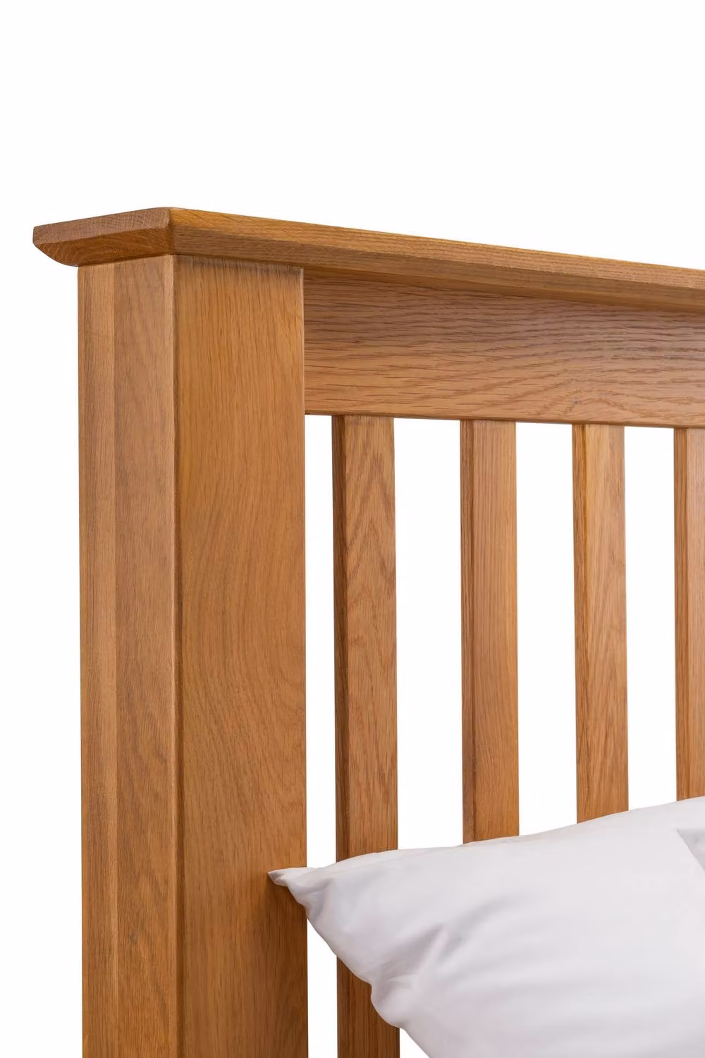 Julian Bowen Amsterdam Solid Oak High Footend Bed Frame, Brown, W: 148 cm, D: 210 cm, H: 110 cm – 5