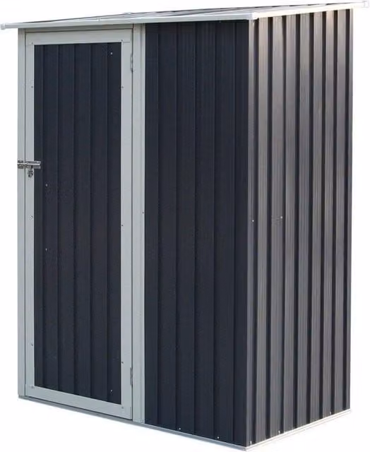 Cheshire Single Door Metal Pent Shed in Dark Grey