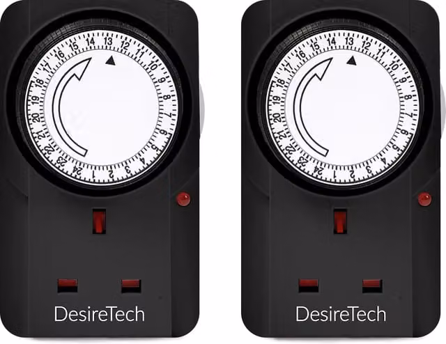 DESIRETECH Plug-In Timer Switch 3-Pack in Black