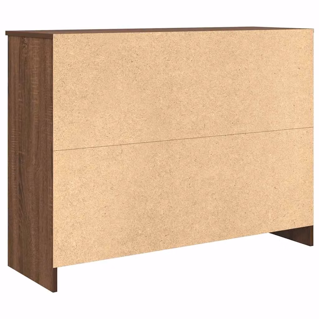 Berkfield Home Modern Sideboard with Drawer in Brown Oak, W/D/H: 101 x 35 x 76 cm – 3