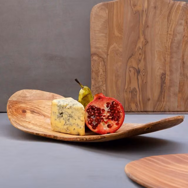 Orsina Kora Olive Wood Fruit Tray in Brown – 2