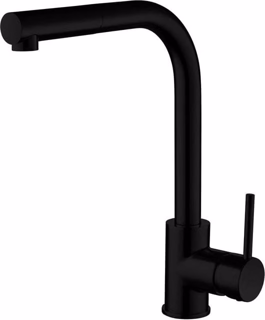 Balterley Contemporary Pull Out Single Lever Kitchen Mixer Tap, Matt Black, H 33.8 cm x W 30.3 cm x D 22.0 cm