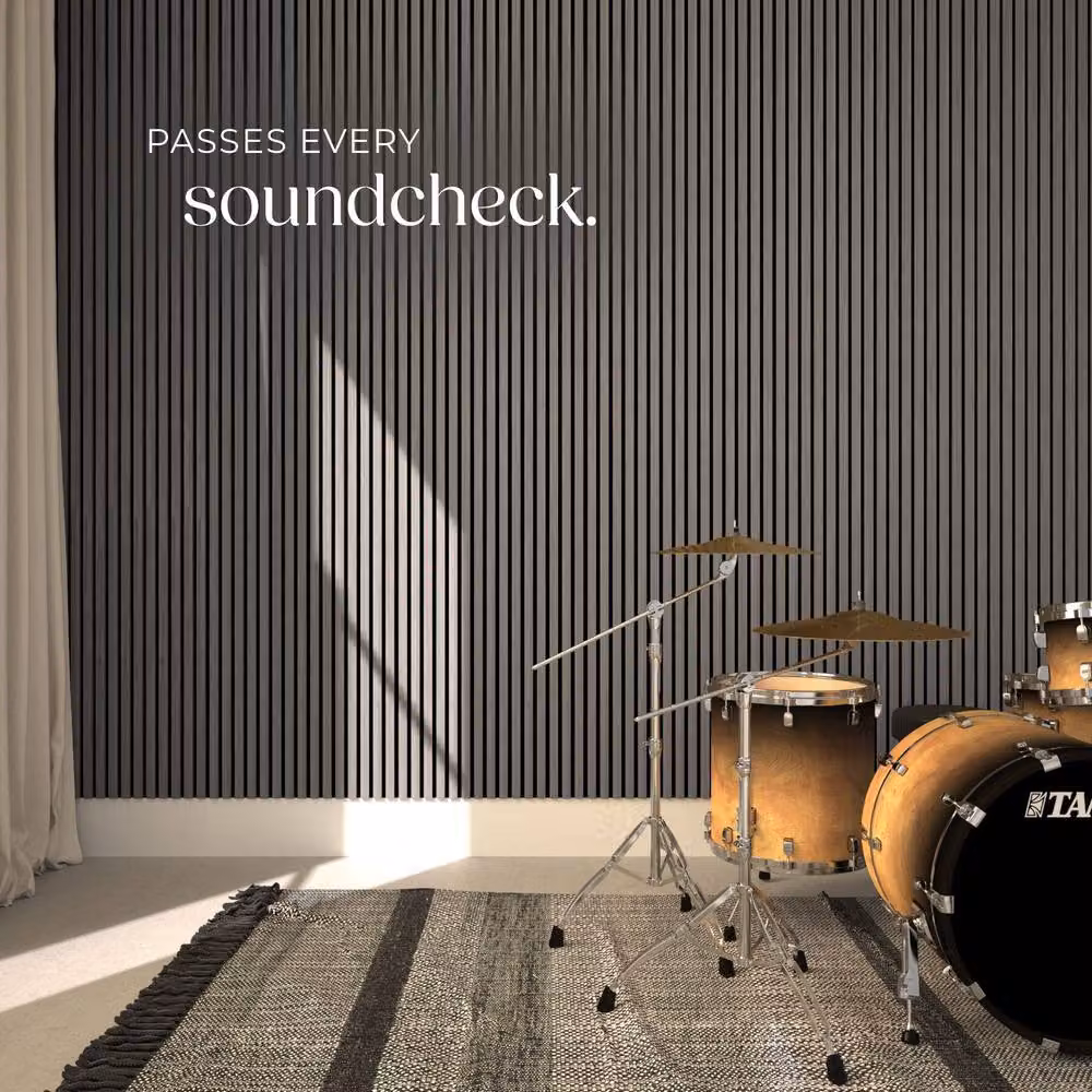 tectake Acoustic Wood-Look Wall Panels in Light Grey – 7