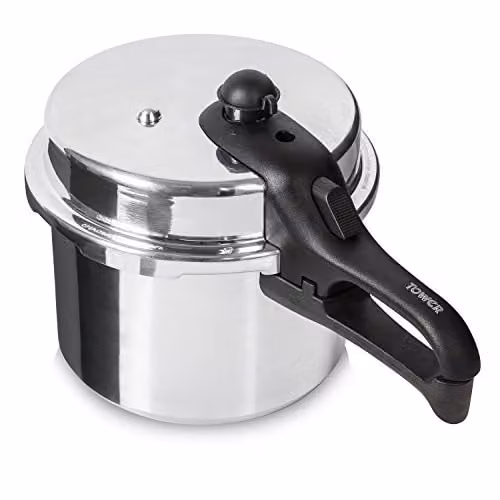 Tower Hi Dome Aluminium Pressure Cooker, 6L, Silver – 1