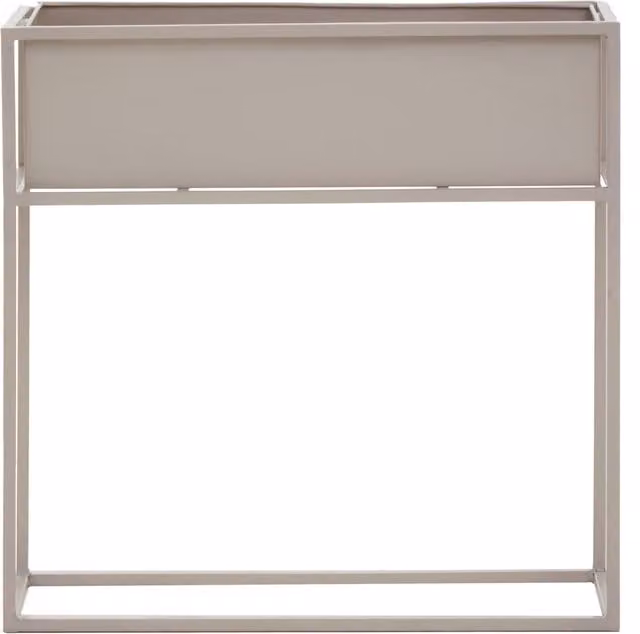 Orsina Modern Rectangular Metal Floor Standing Plant Box in Sand, W/D/H: 61 x 61 x 61 cm