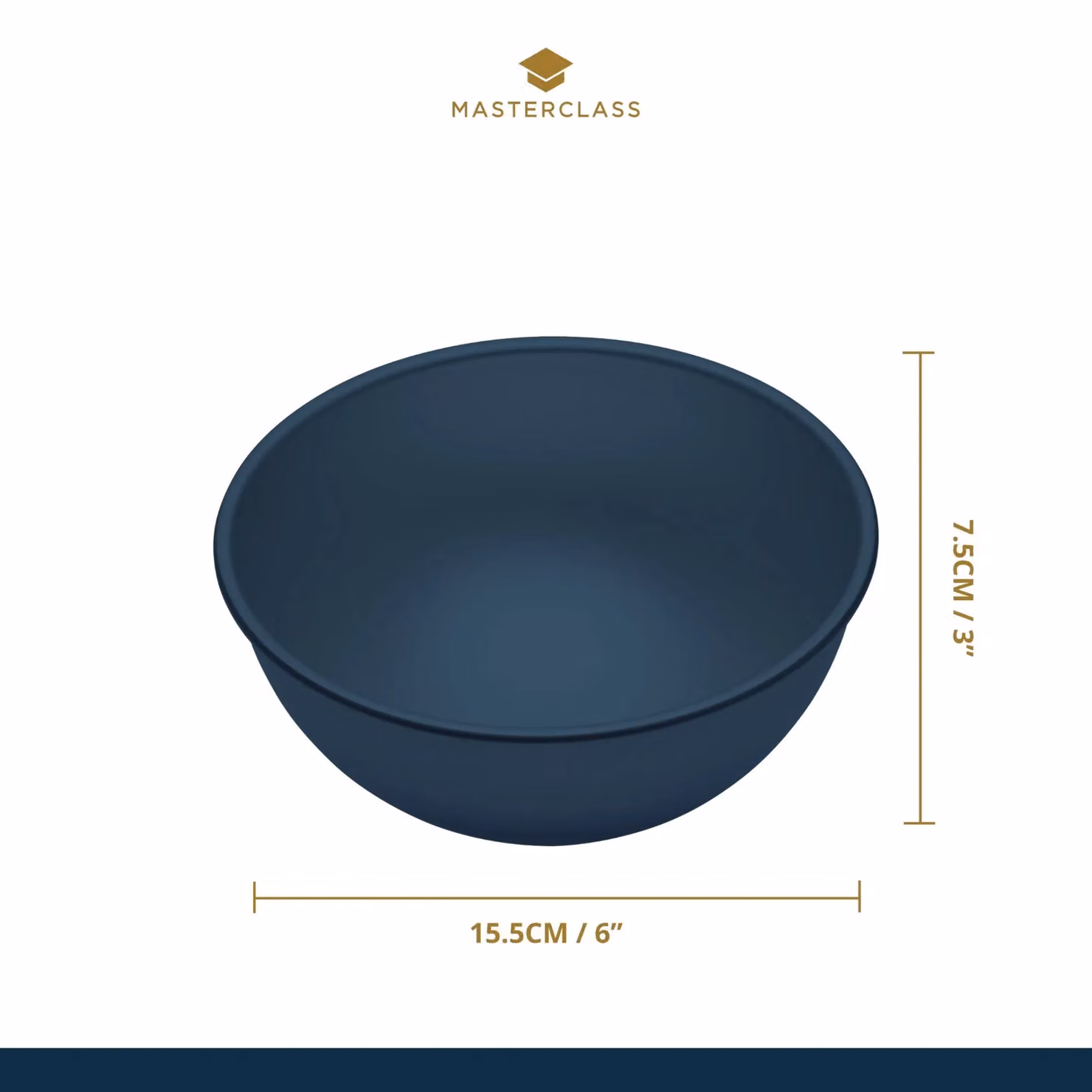 MasterClass Silver Anodised Aluminium Round Cake Tin in Grey, Diameter: 15.5 cm – 3