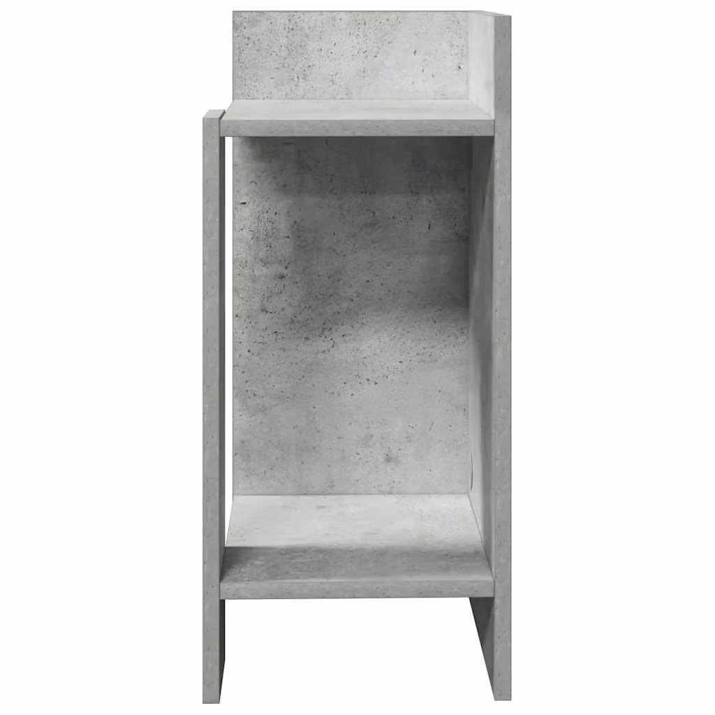 Berkfield Home Set of 2 Side Tables with Shelf, Concrete Grey, W/D/H: 25.5 x 27 x 60 cm – 2