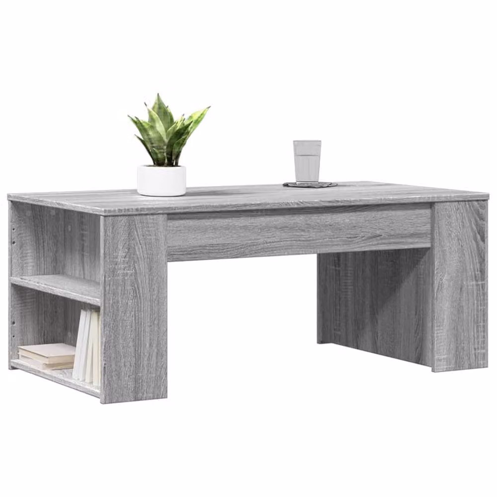 Berkfield Home Grey Sonoma Coffee Table in Engineered Wood, W: 102 cm, D: 55 cm, H: 42 cm – 3