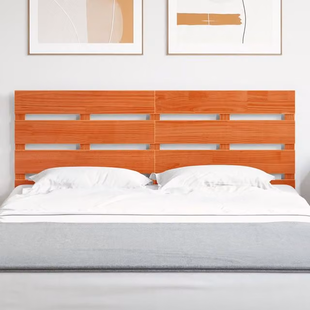 Berkfield Home Classic Solid Wood Pine Headboard in Brown, Width: 160 cm
