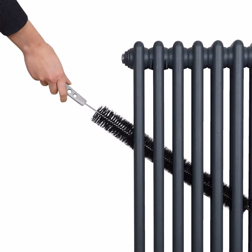 Monstershop Traditional 2 Column Steel Radiator in Anthracite Grey, H 150 cm x W 20.2 cm x D 7 cm – 5