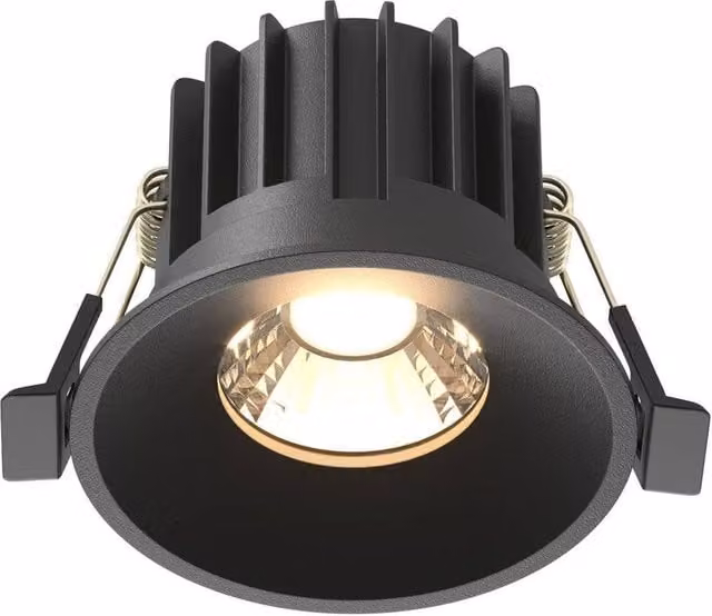 Netlighting Round Recessed LED Downlight in Black with 3000K Warm White Light and 840lm Output – 1