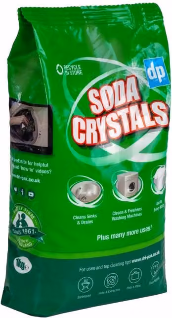 Dri-Pak Washing Soda Crystals Multi-Purpose Cleaner, White, 3 x 1kg
