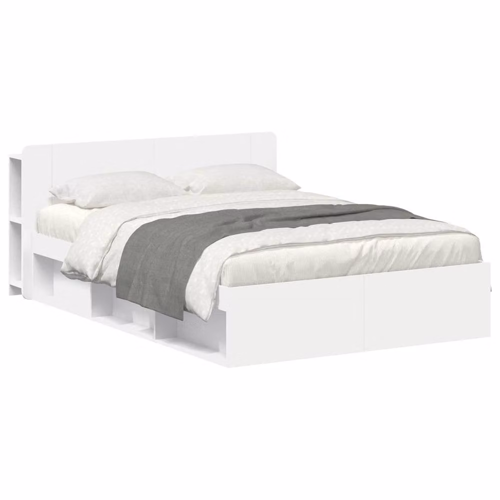 Berkfield Home Modern Bed Frame with Storage Drawers in White, Engineered Wood, 160 x 200 cm – 2