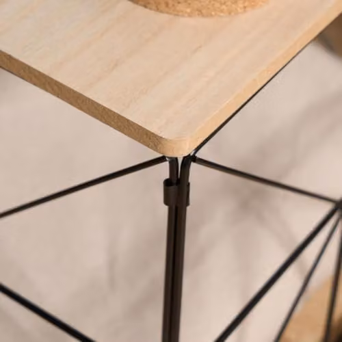 OHS Large Square Storage Coffee Side Table with Folding Lid in Black or Brown, W/D/H: 38 x 38 x 38 cm – 3