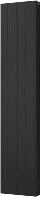 UK Radiators Thetford Black Grooved Vertical Designer Radiator, W: 37.2 cm, H: 180 cm – 1
