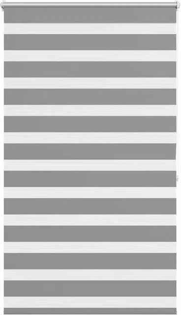 Berkfield Home Grey and White Zebra Day and Night Blind, W: 80 cm, H: 175 cm – 1