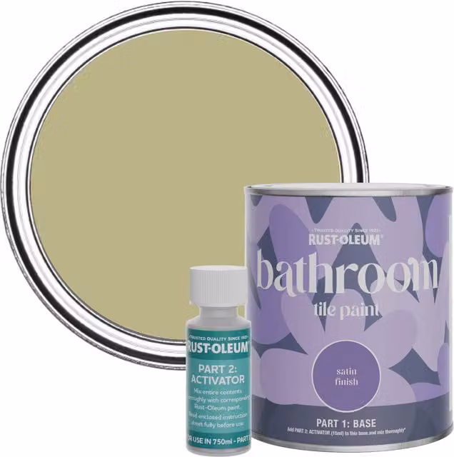 Rust-Oleum Bathroom Tile Paint in Satin Finish, Green, 0.75 l